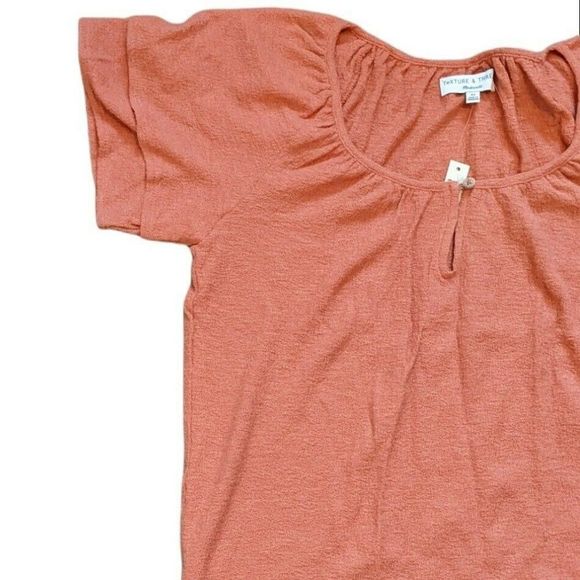 Madewell Texture & Thread Tiered-Sleeve Top Superlight Jacquard Keyhole Neck XS - Picture 3 of 7